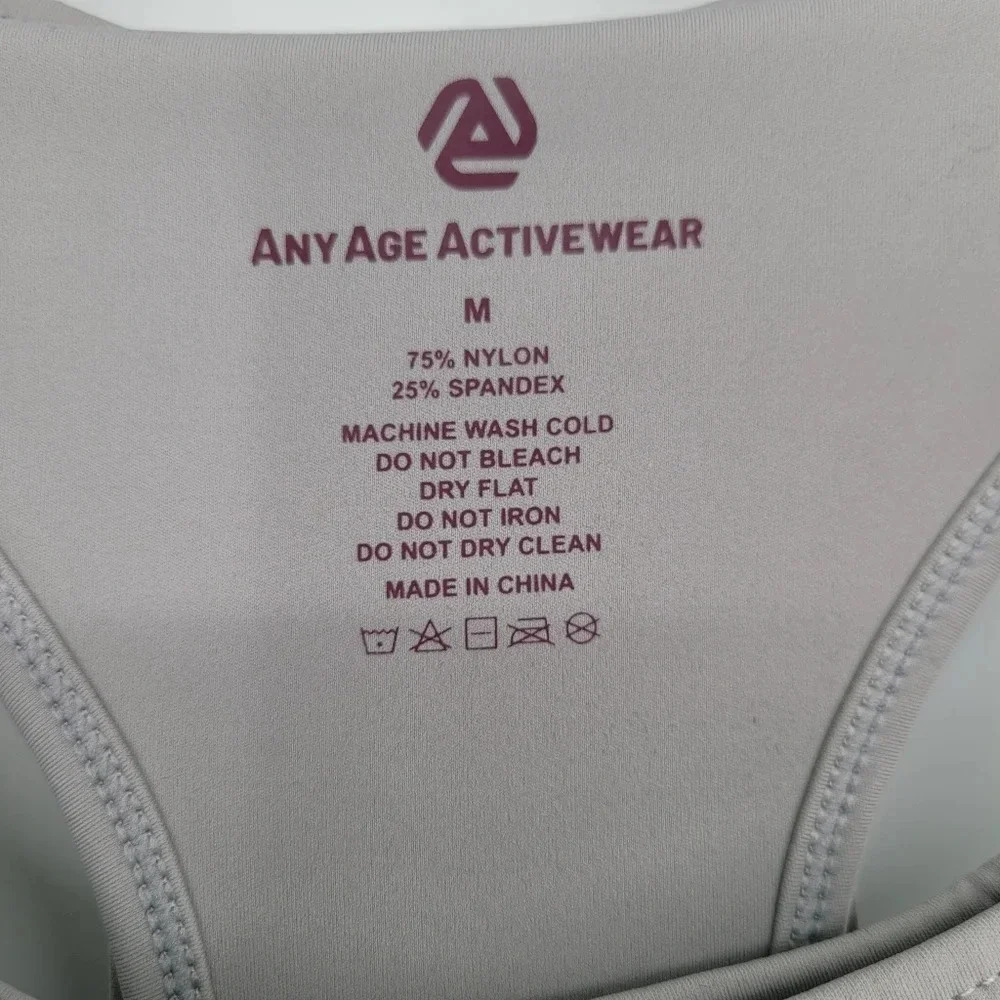 any age activewear grey COMPLETE COVERAGE TUMMY CONTROL SPORT TANK WITH BRA M - Picture 5 of 12